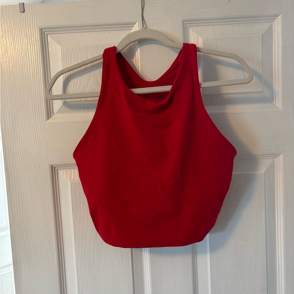 2/$30 Athleta Red Conscious Crop size L (size A-C cups)
